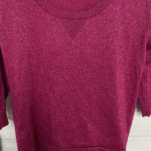 A New Approach a.n.a Size Petite Medium Pink Sparkly Sweater - Picture 16 of 17
